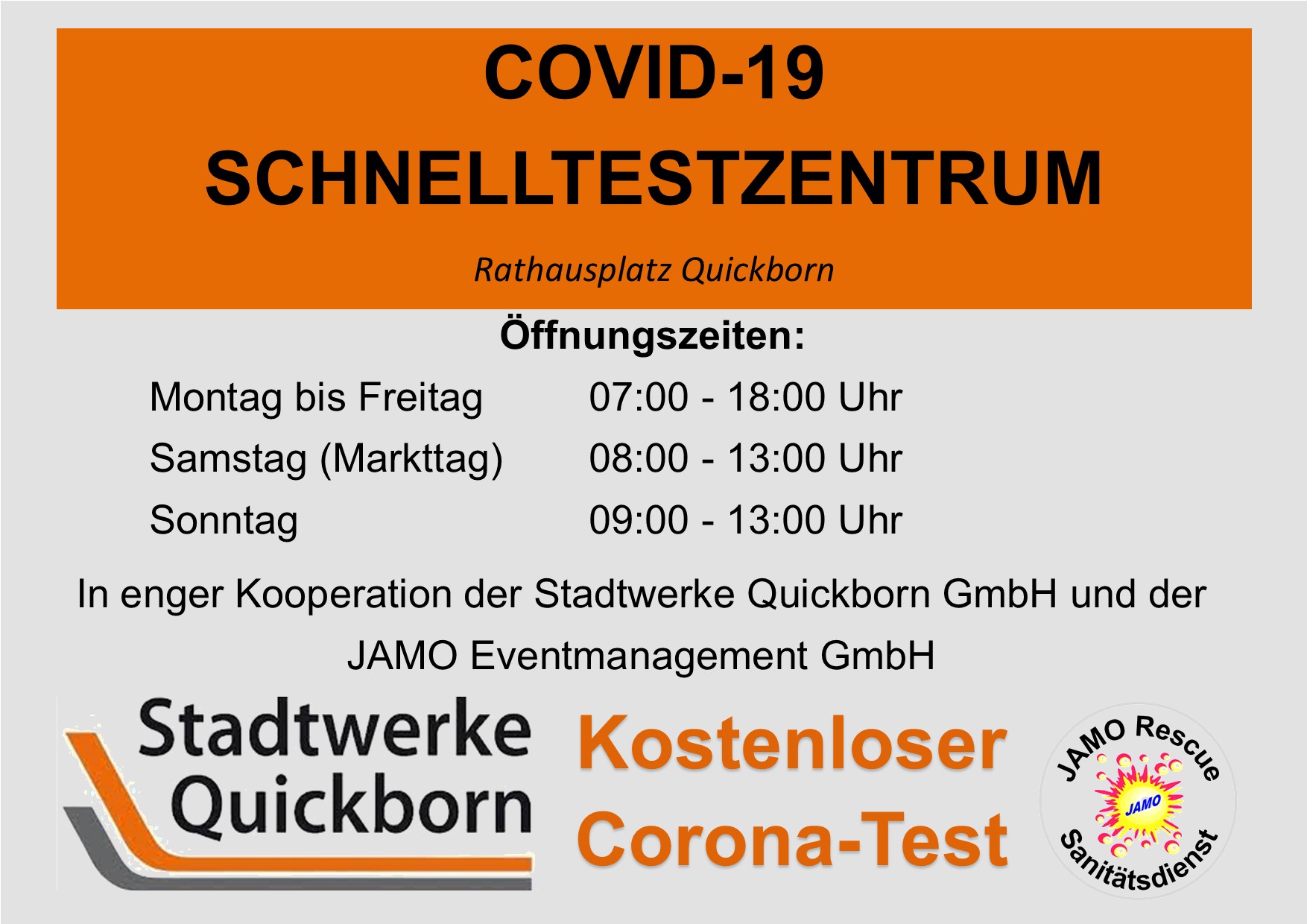 COVID-19 Schnelltestzentrum Quickborn